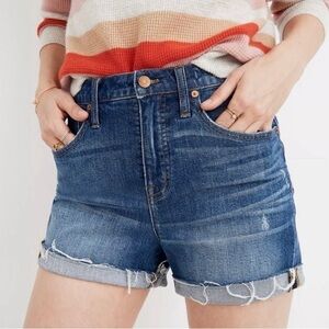 Madewell High-Rise Denim Shorts in Glenoaks Wash: Cutoff Edition Size 25